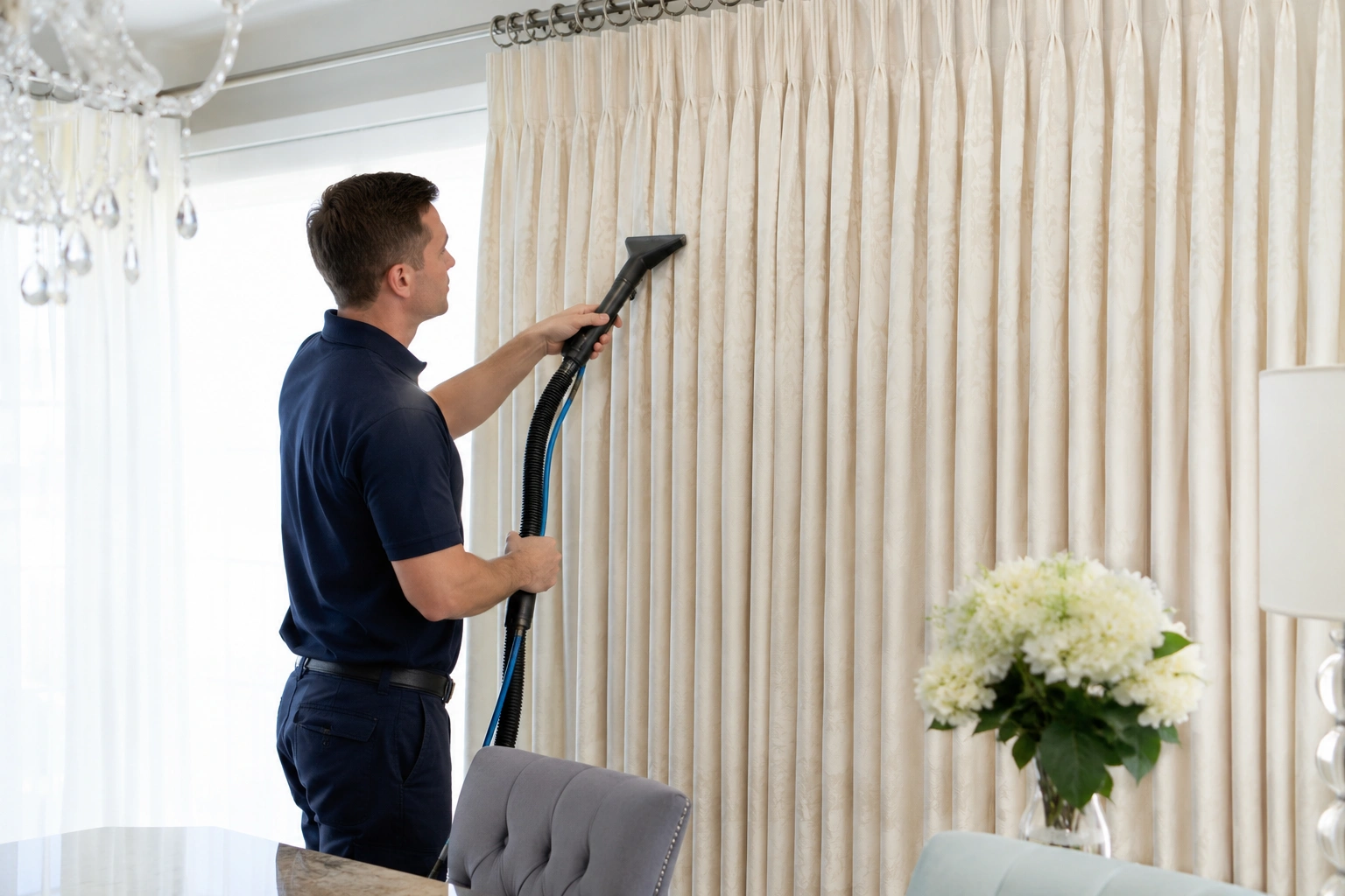 Curtain Cleaning crew working in Yarraville